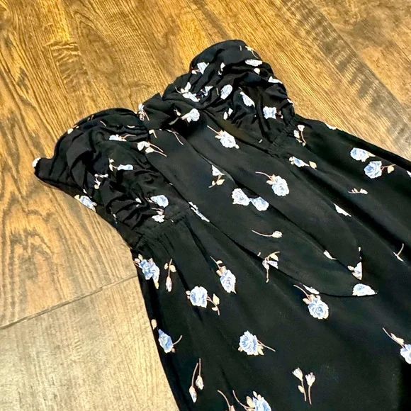 For Love And Lemons Black Floral Mini Dress - Picture 9 of 10